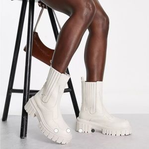 White Asos Boots